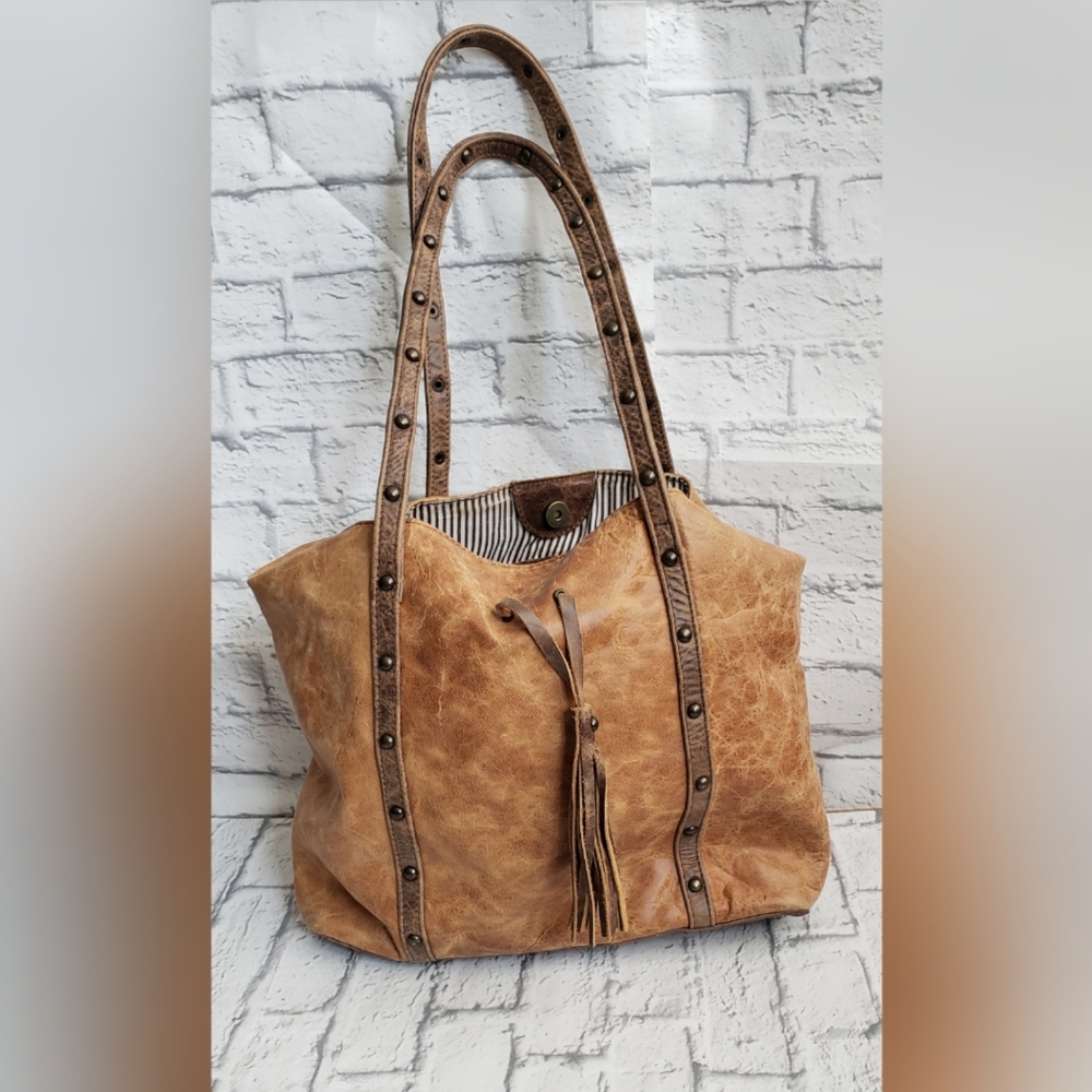 Brown Faux Leather Handbag